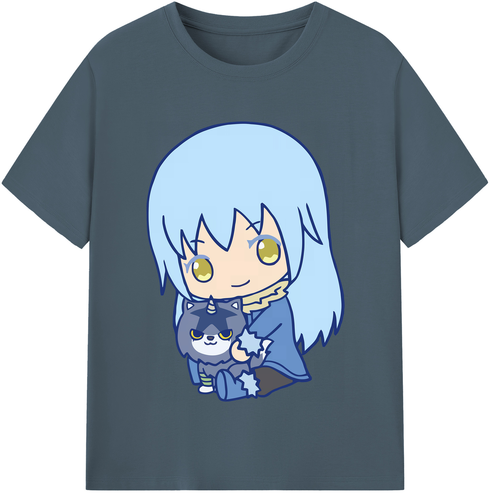 （画像用） 転スラ Regarding Reincarnated to Slime 綿100％半袖Tシャツ（フロントプリント）